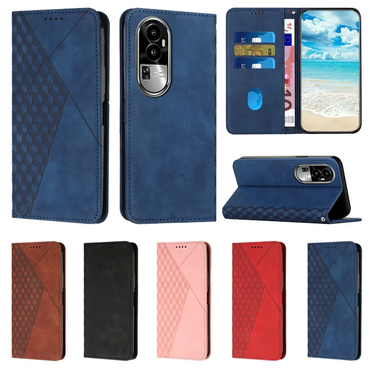 Mehrteilige/Karierte Kunstleder Klapp Hülle/Flip Case für Oppo Reno 12, 11, 10, 9, 8, A-Serie | ZITOCASES®