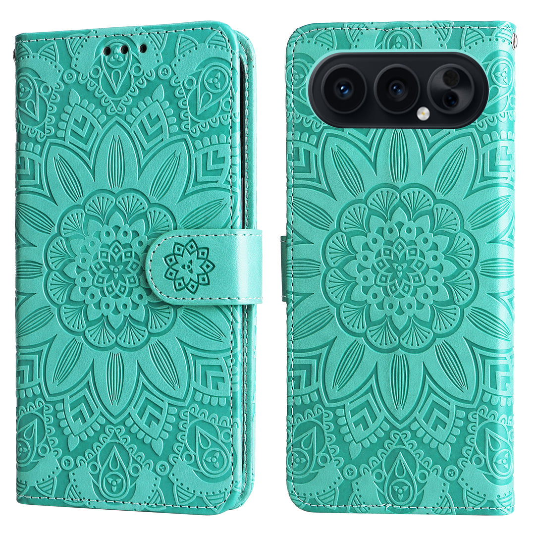 Mandala-Blumen Kunstleder Klapp Hülle/Flip Case für Honor 500, 500 Pro | ZITOCASES®