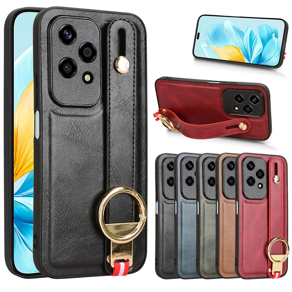 Edle Kunstleder Hülle/Case mit Halteband für Honor 300, 300 Pro, 300 Ultra, 200, 200 Pro, 200 Lite, 100, 100 Pro, 90, 90 Lite, 70, 70 Pro, 70 Pro Plus, 50, 50 Lite, 50 Pro, Magic 7 Lite, Magic 7 Pro, Magic 6 Pro, 6 Lite, 5 Ultimate | ZITOCASES®