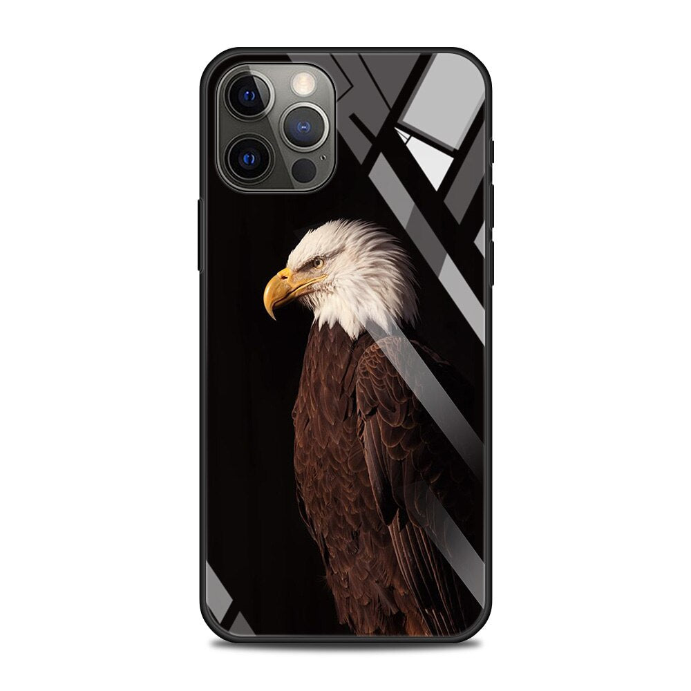 Tiger/Wolf Tier Motiv Panzerglas Hülle/Case für iPhone 16, 15-Serie | ZITOCASES®