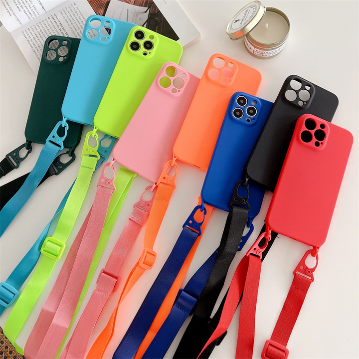 Neon Soft Hülle/Case zum Umhängen (Inkl. Band) für iPhone 16-Serie | ZITOCASES®