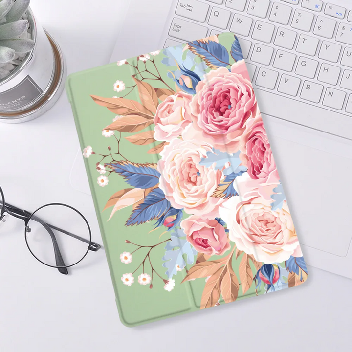 Blumen/Zitronen Motiv Kunstleder Hülle/Case für iPad, Mini, Pro, Air | ZITOCASES®