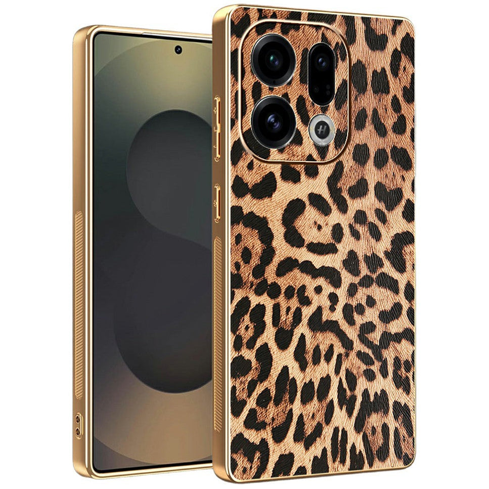 Kunstleder/Leopard Silikon Hülle/Case für Oppo Find X9, X9 Pro | ZITOCASES®