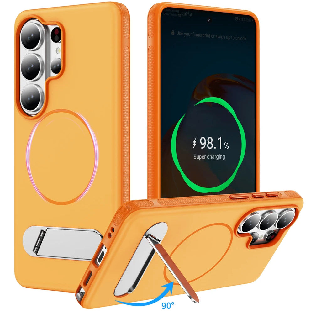 Bunte/Matte MagSafe/Magnet Plastik Hülle/Case mit integriertem Ständer für Samsung Galaxy S26, S26 Plus, S26 Ultra | ZITOCASES®
