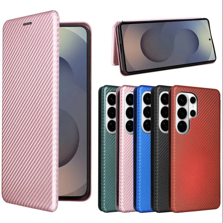 Carbon Optik Klapp Hülle/Flip Case für Samsung Galaxy S26, S26 Plus, S26 Ultra | ZITOCASES®