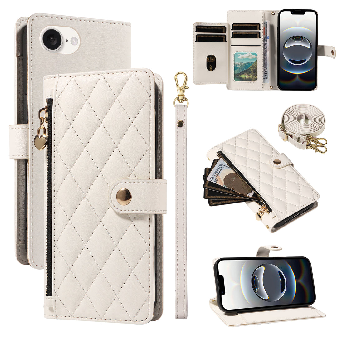 Karierte Kunstleder Brieftaschen Hülle/Case für iPhone 17e | ZITOCASES®