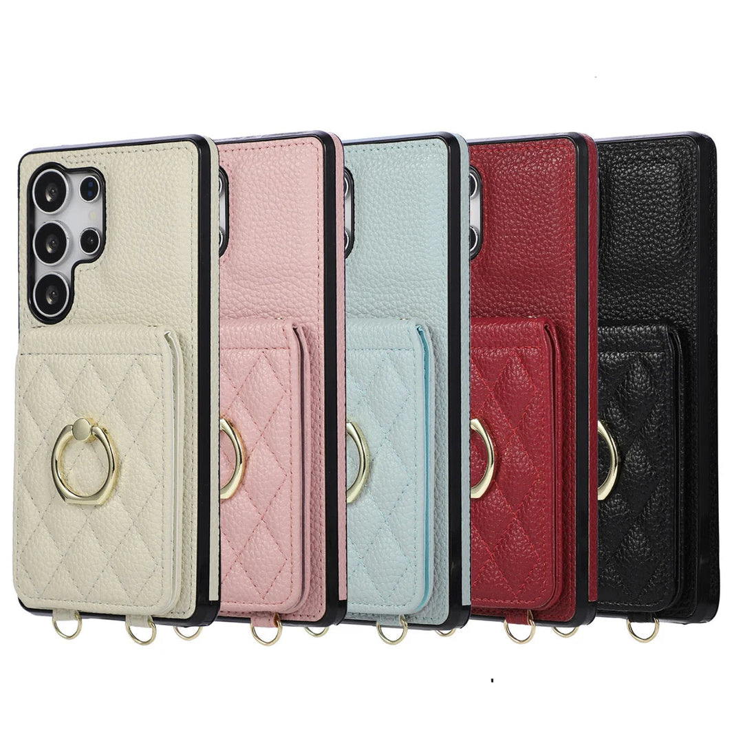 Kunstleder/Kartenfach Hülle/Case zum Umhängen (Inkl. Gurt) für Samsung Galaxy S26, S26 Plus, S26 Ultra