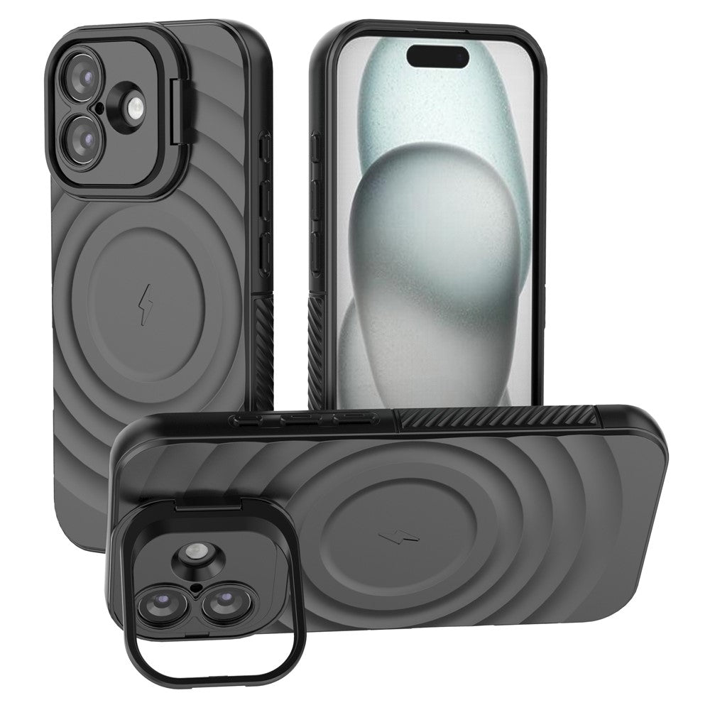 Wellen Optik Silikon MagSafe/Magnet Hülle/Case mit integriertem Ständer für iPhone 17 | ZITOCASES®