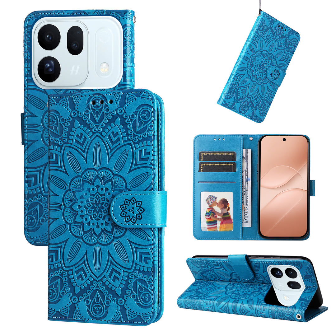 Blumen Kunstleder Klapphülle/Flipcase für Oppo Find X10, X10 Pro Max