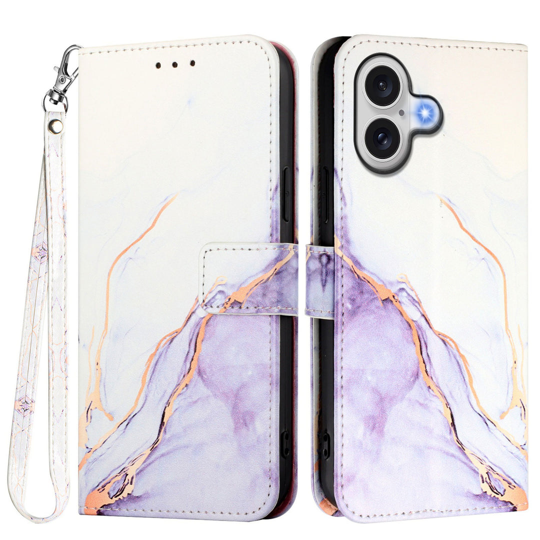 Marmor Optik Kunstleder Klapp Hülle/Flip Case für iPhone 17 | ZITOCASES®