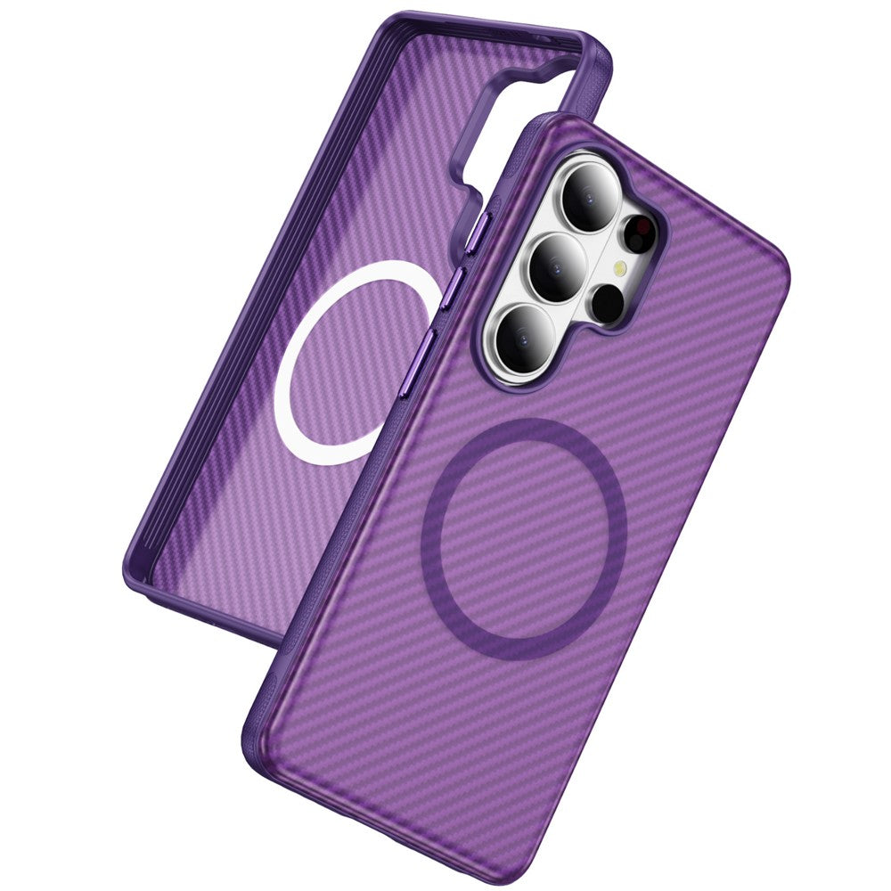 Bunte Carbon Optik Silikon MagSafe/Magnet Hülle/Case für Samsung Galaxy S26, S26 Plus, S26 Ultra | ZITOCASES®