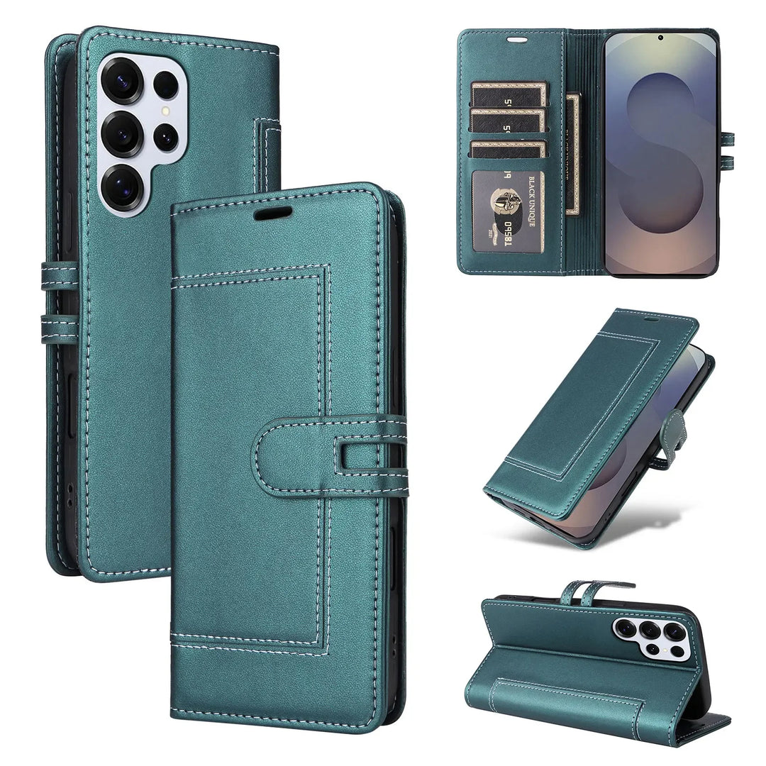 Mehrteilige/Design-Naht Kunstleder Klapp Hülle/Flip Case für Samsung Galaxy S26, S26 Plus, S26 Ultra