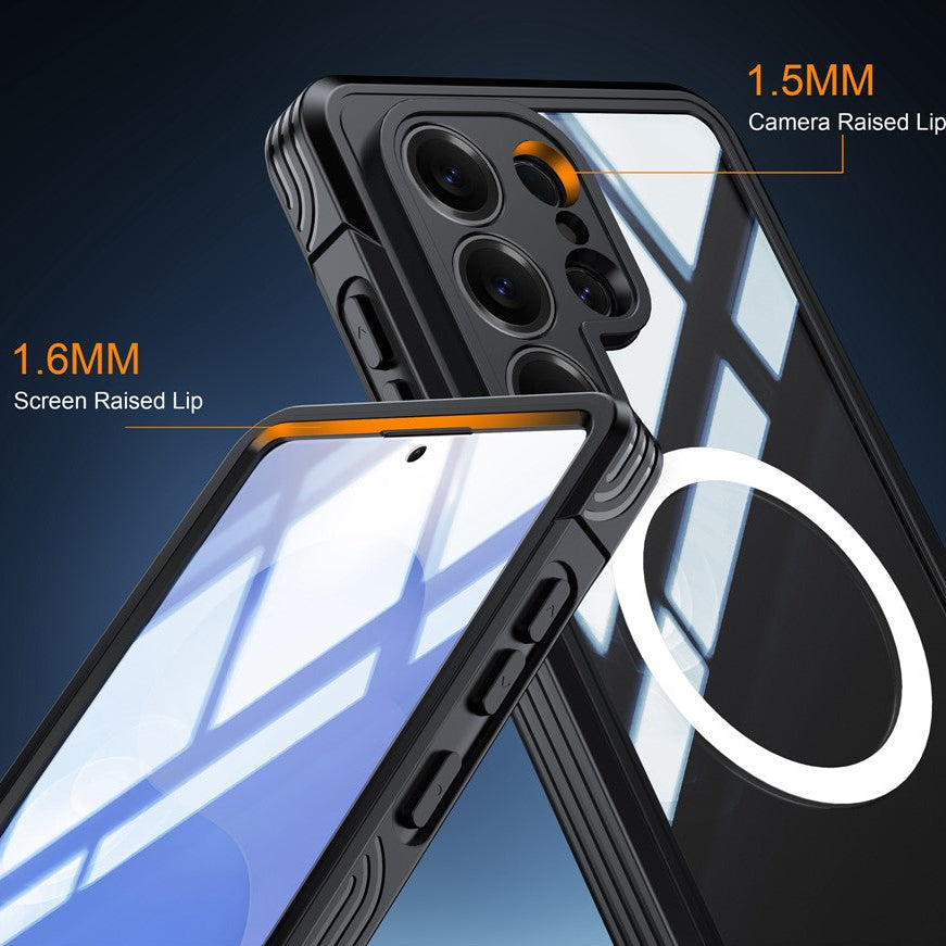 Stoßfeste MagSafe/Magnet Silikon Vollschutz Hülle/Case für Samsung Galaxy S26, S26 Plus, S26 Ultra