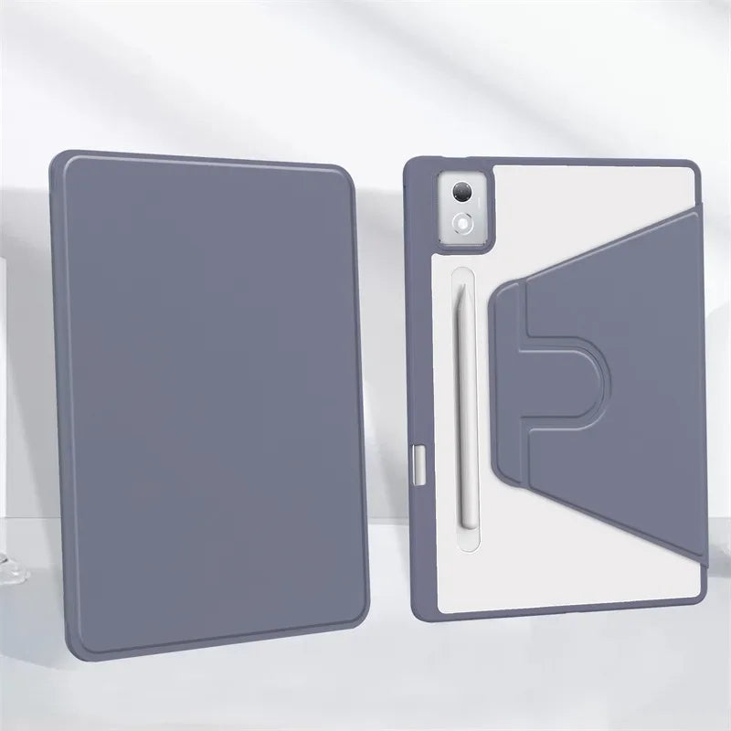 Transparente Kunstleder Hülle/Case inkl. Ständer/Auflage für Lenovo Idea Tab, Tab Plus, Tab Pro, Yoga Tab, Yoga Tab Plus, Tab K11, Tab K11e, Tab One, Tab K9, Tab M11, Legion Tab