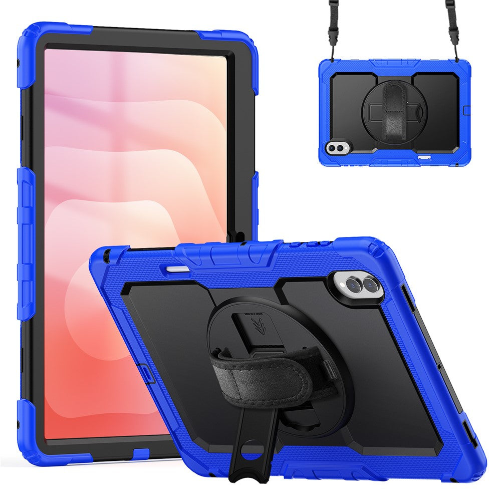 Dreiteilige Outdoor/Airbag Hülle/Case inkl. Gurt und Halteband für Samsung Galaxy Tab S11 Ultra, S11, S10 Ultra, S10 Plus, S10 FE Plus, S10 FE, S10 Lite