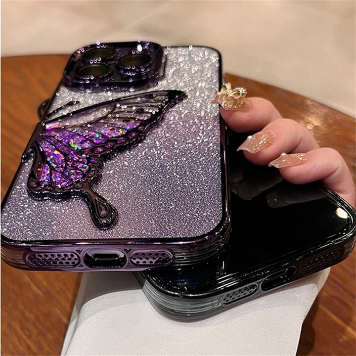 Glitzer/Schmetterling Soft Hülle/Case für iPhone 16-Serie | ZITOCASES®