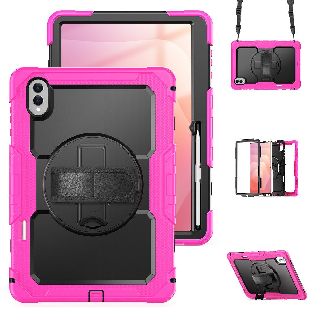 Dreiteilige Outdoor/Airbag Hülle/Case inkl. Gurt und Halteband für Samsung Galaxy Tab S11 Ultra, S11, S10 Ultra, S10 Plus, S10 FE Plus, S10 FE, S10 Lite