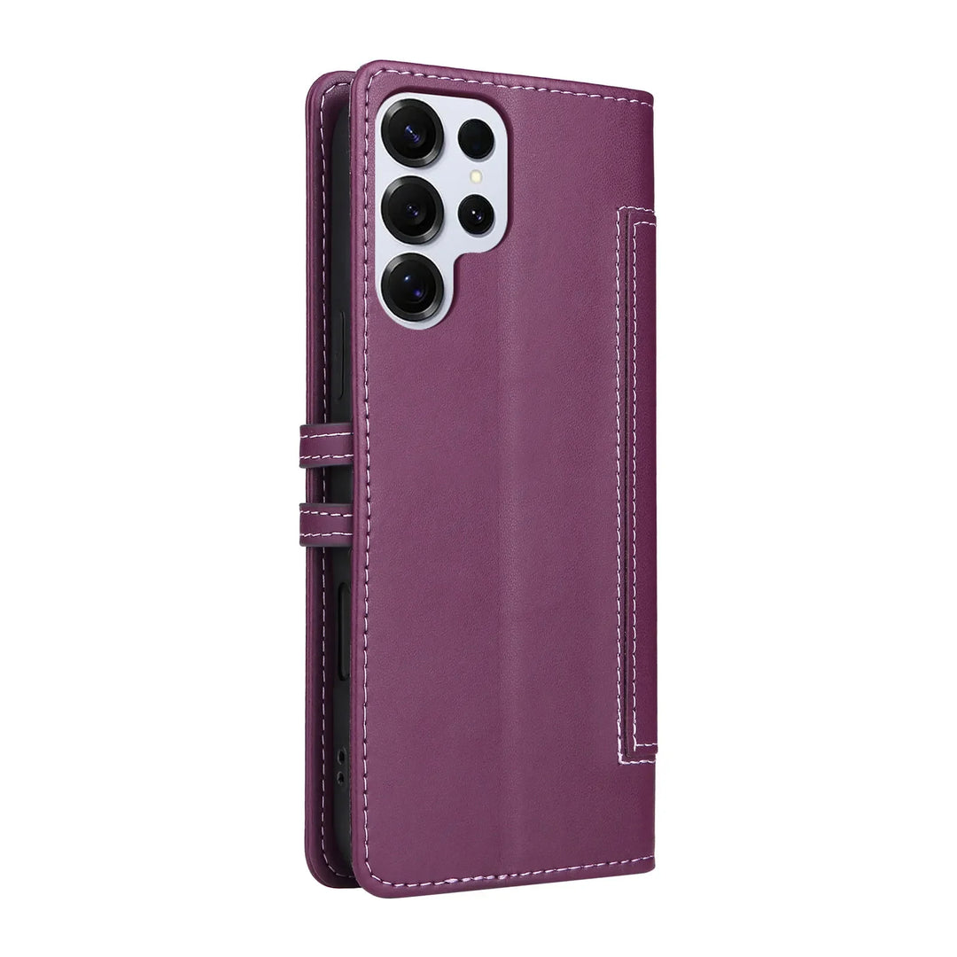 Mehrteilige/Design-Naht Kunstleder Klapp Hülle/Flip Case für Samsung Galaxy S26, S26 Plus, S26 Ultra
