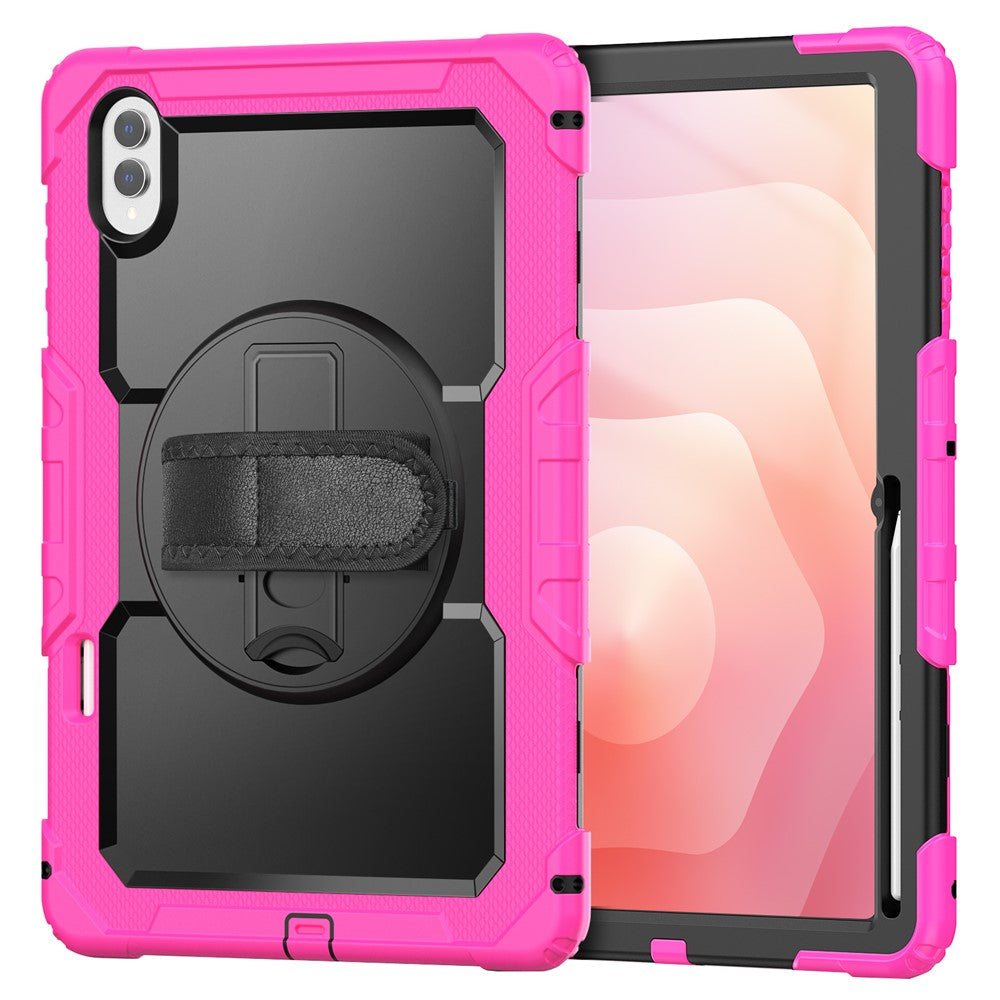 Dreiteilige Outdoor/Airbag Hülle/Case inkl. Gurt und Halteband für Samsung Galaxy Tab S11 Ultra, S11, S10 Ultra, S10 Plus, S10 FE Plus, S10 FE, S10 Lite