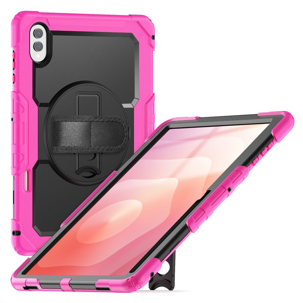 Dreiteilige Outdoor/Airbag Hülle/Case inkl. Gurt und Halteband für Samsung Galaxy Tab S11 Ultra, S11, S10 Ultra, S10 Plus, S10 FE Plus, S10 FE, S10 Lite