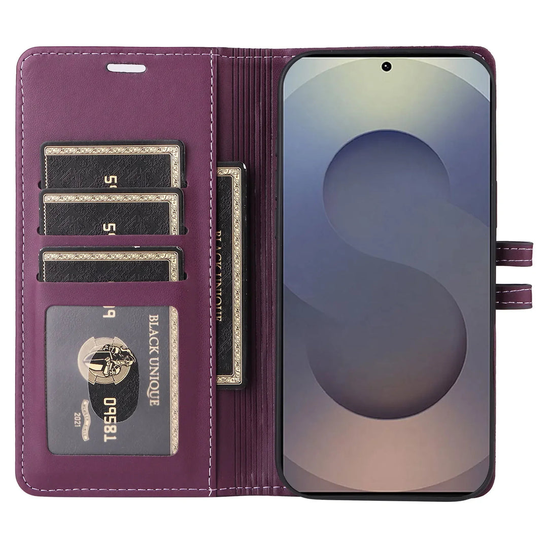 Mehrteilige/Design-Naht Kunstleder Klapp Hülle/Flip Case für Samsung Galaxy S26, S26 Plus, S26 Ultra
