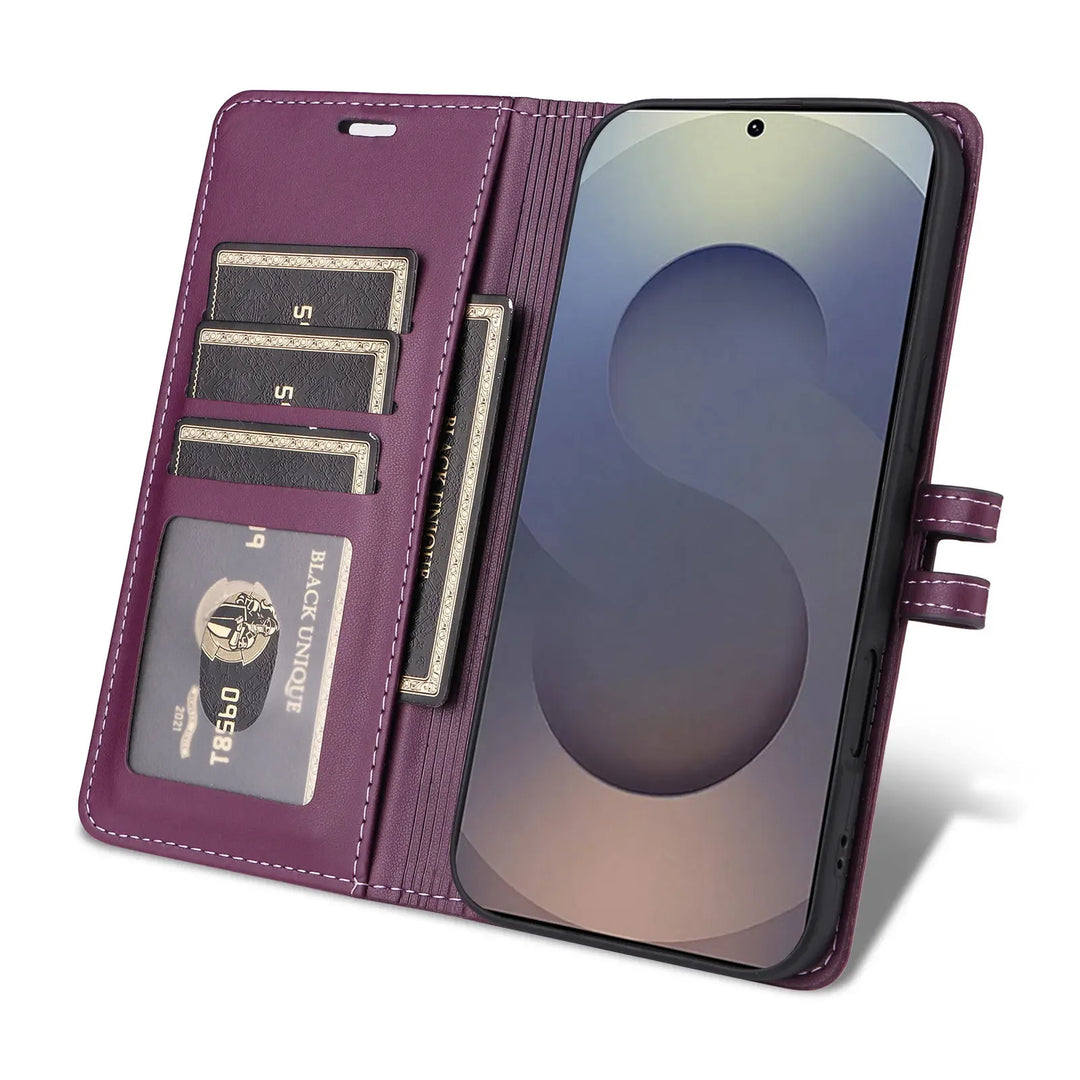 Mehrteilige/Design-Naht Kunstleder Klapp Hülle/Flip Case für Samsung Galaxy S26, S26 Plus, S26 Ultra