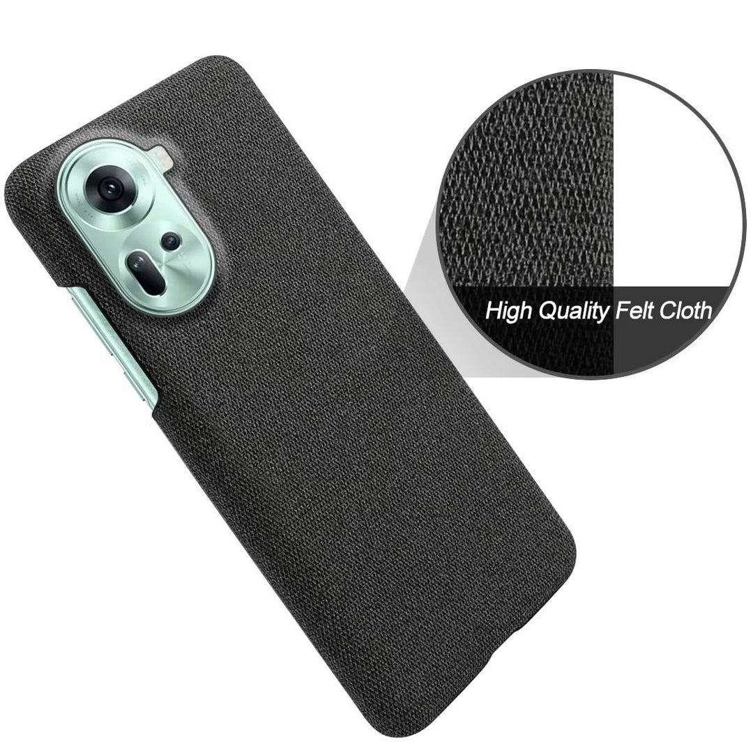 Stoff überzogene Soft Hülle/Case für Oppo Reno 12, 12 Pro, 11, 11 Pro, 10, 10 Pro, 9, 9 Pro, 9 Pro Plus, 8, 8T, 8 Pro, 7, 7 Pro, 7 SE, 6, 2, 2Z, 5G, Ace, Z, Find X7, X7 Ultra, X6, X6 Pro, X5, X5 Pro, X5 Lite, X3 Pro, X3 Neo, X3 Lite, A16, A16S, A54 | ZITOCASES®