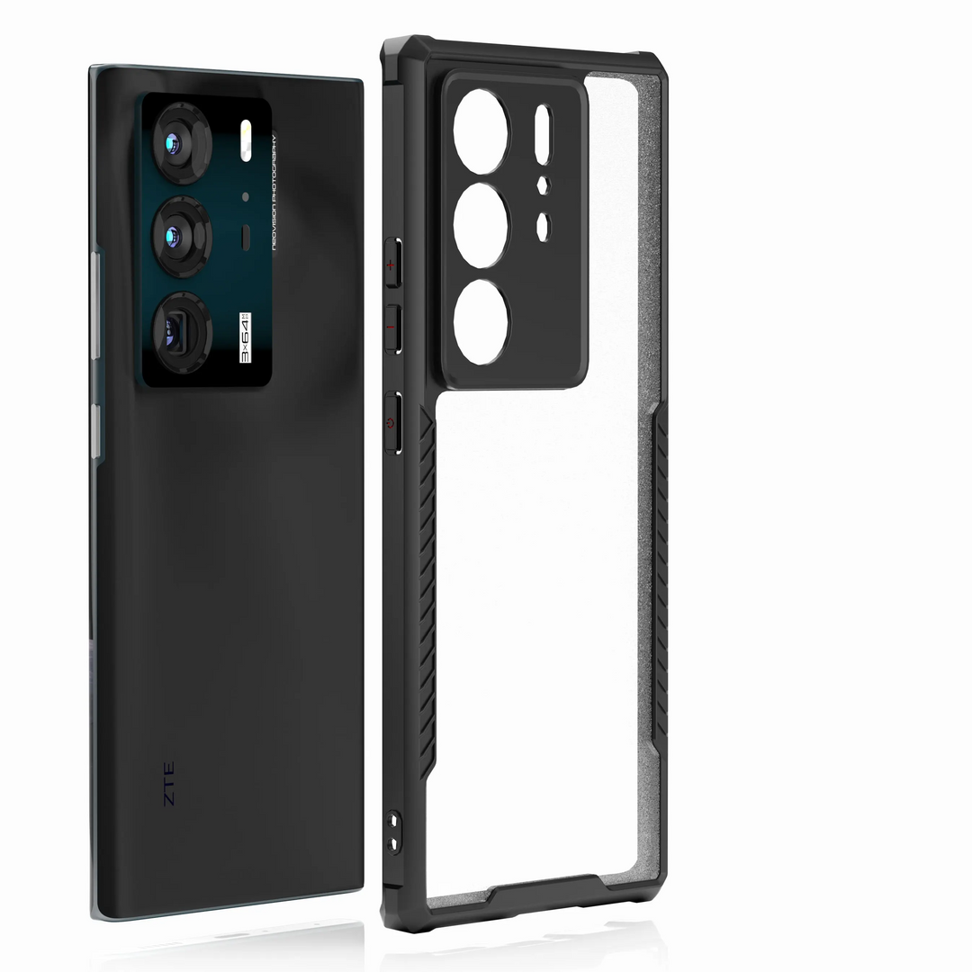 Edle Transparente Silikon Hülle/Case mit schwarzen Rahmen für ZTE Axon 50 Ultra, 40 Pro, 40 Ultra, 30 Ultra, 20, 11, Nubia Z60 Ultra, Z60S Pro, X, Red Magic 3, 3S, | ZITOCASES®