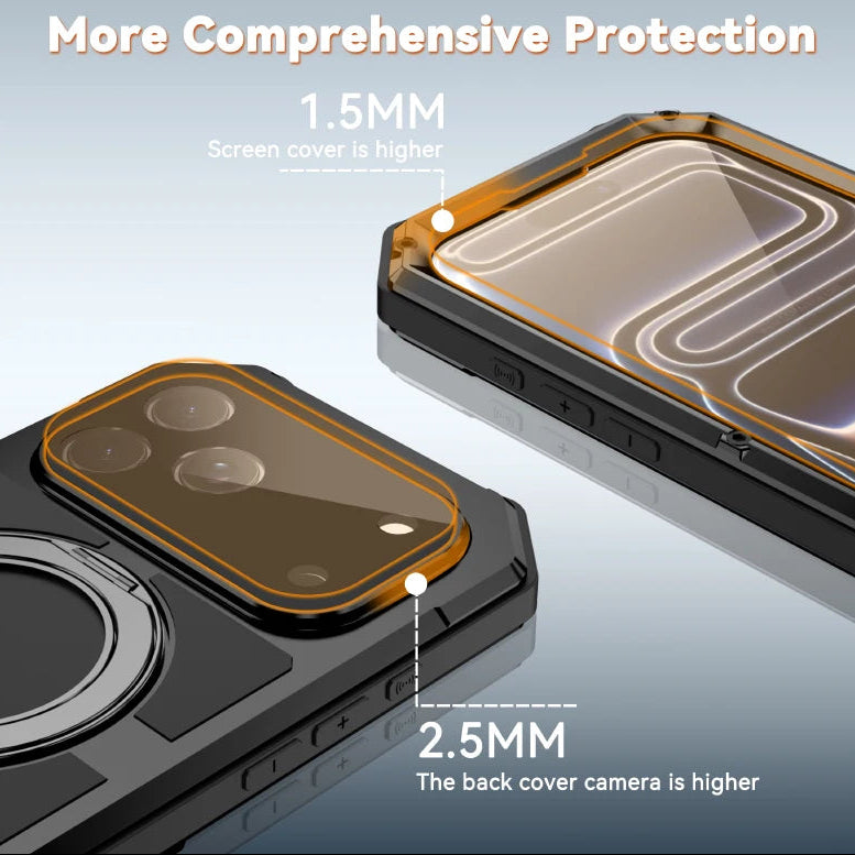 Verschraubbare 360° MagSafe/Magnet Aluminium Outdoor Vollschutz Hülle/Case für iPhone 17 Pro, 17 Pro Max | ZITOCASES®