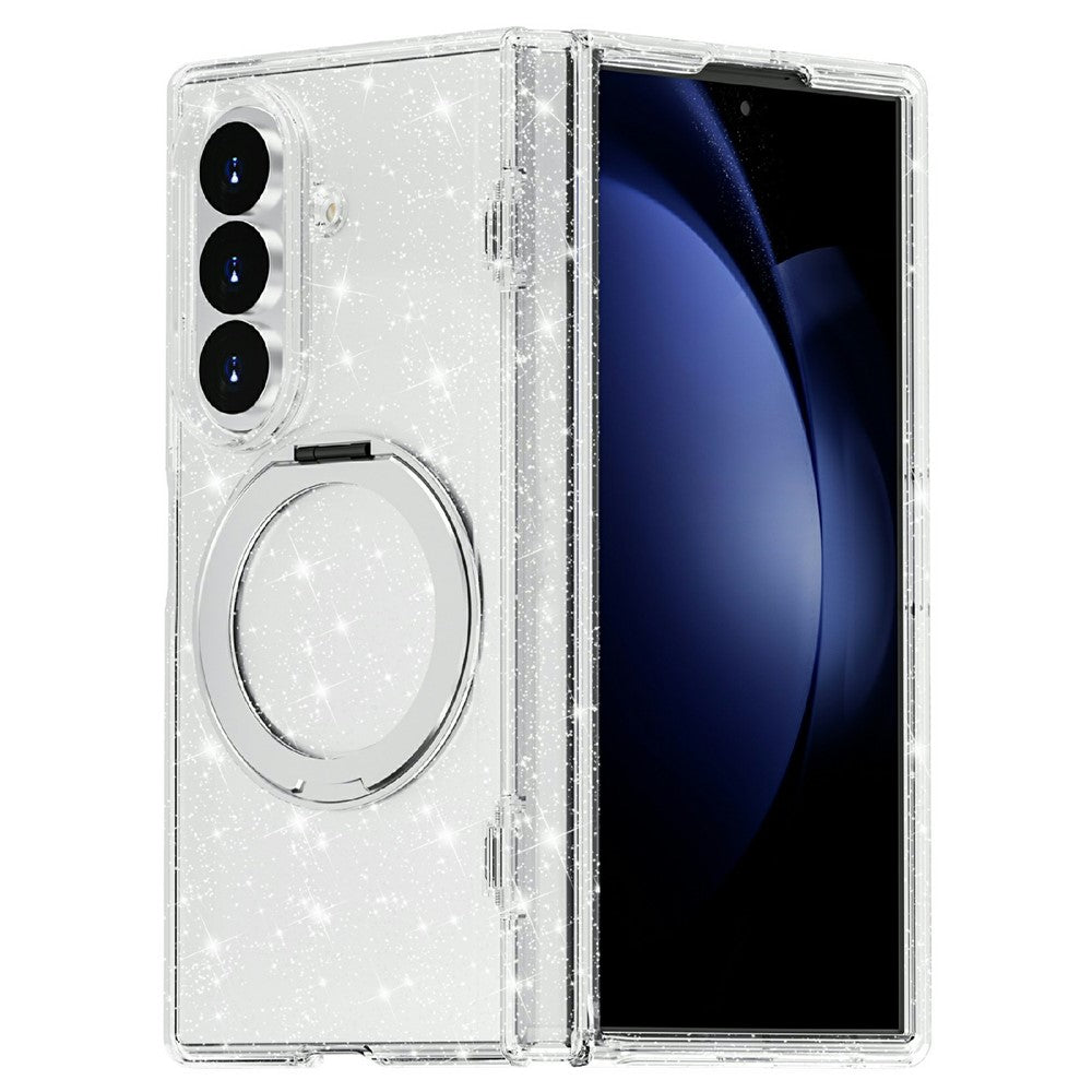 Transparente/Glitzer MagSafe/Magnet Hülle/Case mit integriertem Ständer für Samsung Galaxy Z Fold 8 Ultra | ZITOCASES®