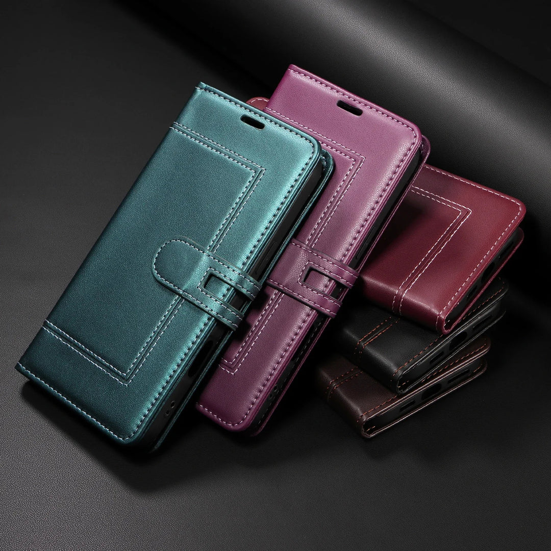 Mehrteilige/Design-Naht Kunstleder Klapp Hülle/Flip Case für Samsung Galaxy S26, S26 Plus, S26 Ultra