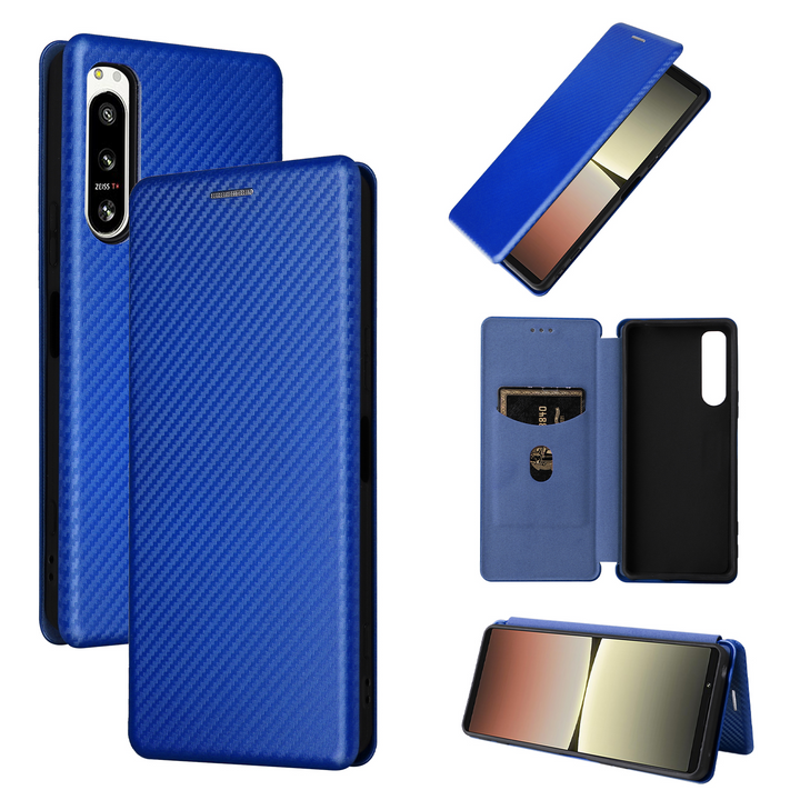 Kunstleder Carbon Klapp Hülle/Flip Case für Sony Xperia 1 II, 1 III, 1 IV, 1 V, 1 VI, 5, 5 III, 5 V, 5 VI, 8, 10, 10 III, 10 IV, 10 V | ZITOCASES®