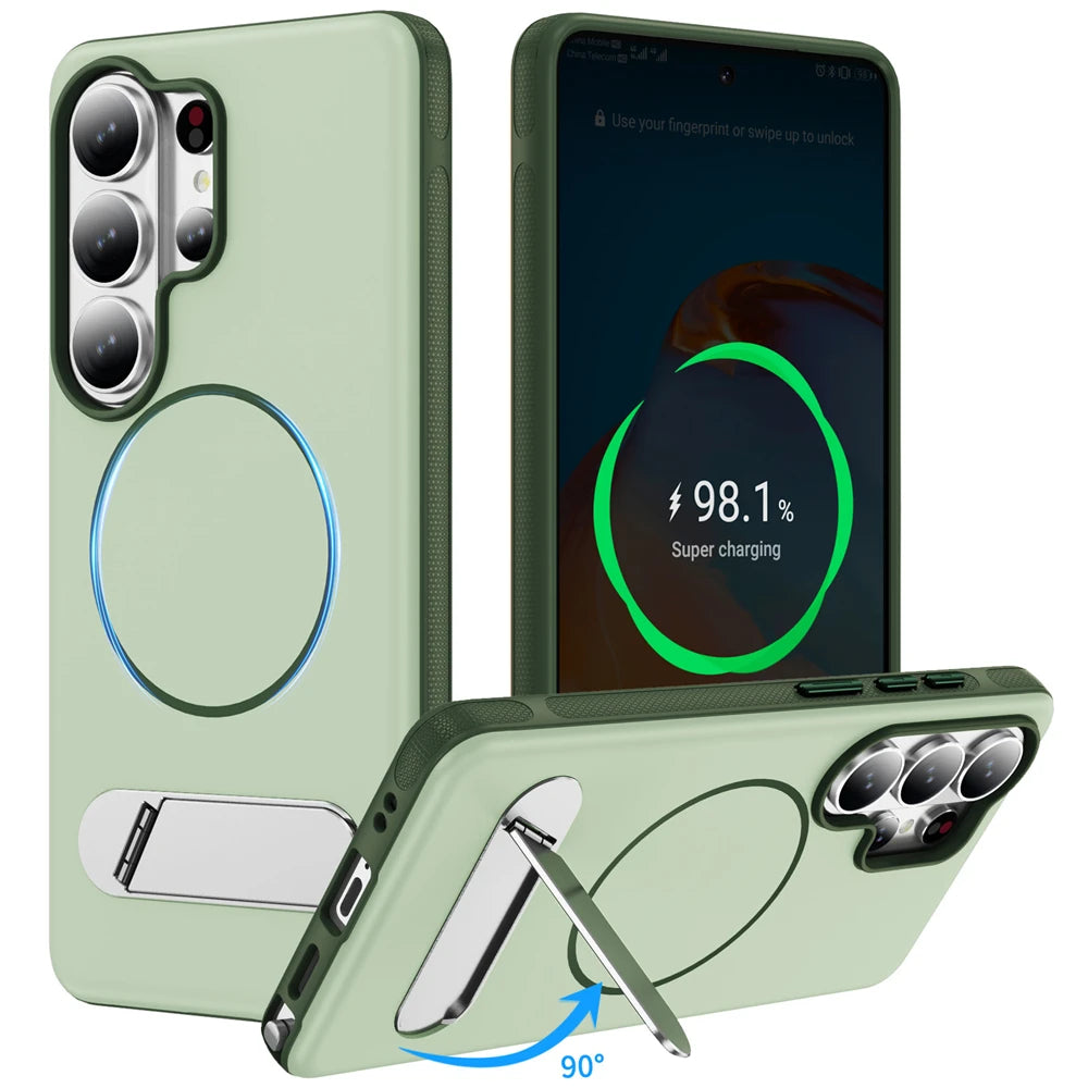 Bunte/Matte MagSafe/Magnet Plastik Hülle/Case mit integriertem Ständer für Samsung Galaxy S26, S26 Plus, S26 Ultra | ZITOCASES®