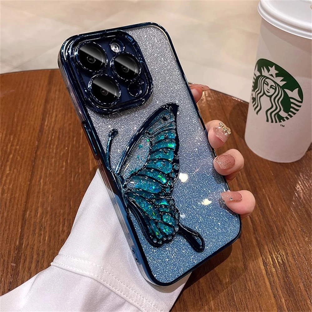 Glitzer/Schmetterling Soft Hülle/Case für iPhone 16-Serie | ZITOCASES®