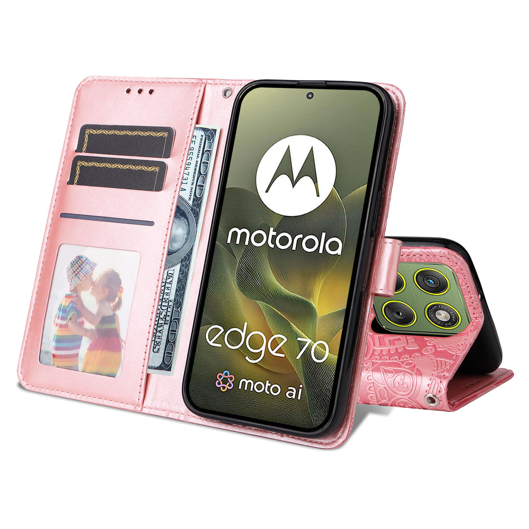 Mandala-Blumen Kunstleder Klapp Hülle/Flip Case für Motorola Edge 70 | ZITOCASES®