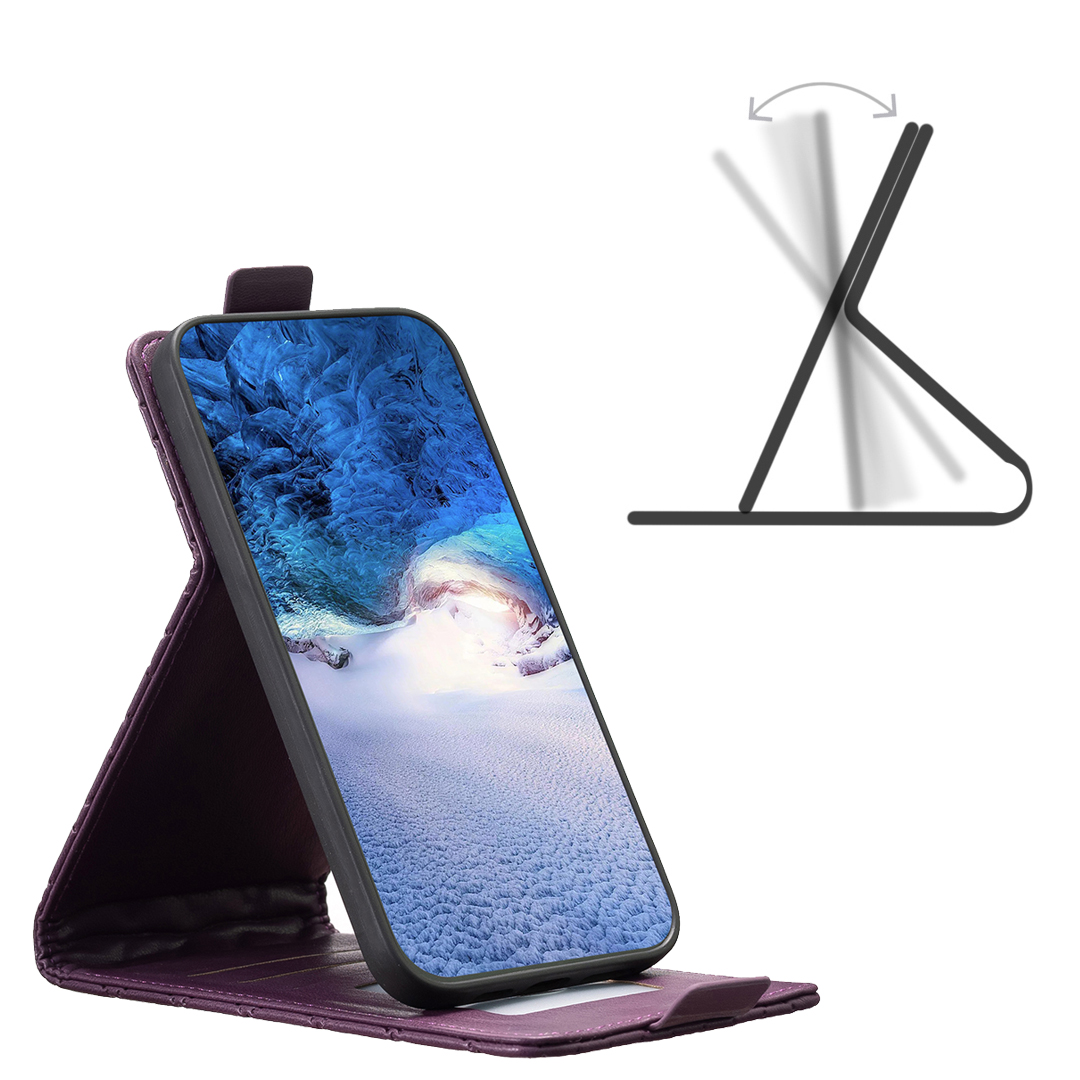 Karierte Kunstleder Klapp Hülle/Flip Case für iPhone 16, 15, 14, 13-Serie | ZITOCASES®