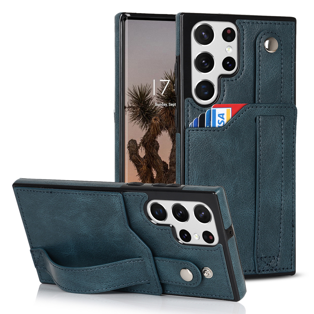 Kunstleder Kartenfach Hülle/Case mit Halteband für Samsung Galaxy S25, S25 Plus, S25 Ultra, S24, S24 Plus, S24 Ultra, S24 FE, S23 FE, S23, S23 Plus, S23 Ultra, S22, S22 Plus, S22 Ultra, S21 FE, S21, S21 Plus, S21 Ultra, S20, S20 Plus, S20 Ultra | ZITOCASES®