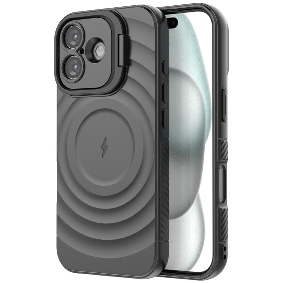 Wellen Optik Silikon MagSafe/Magnet Hülle/Case mit integriertem Ständer für iPhone 17 | ZITOCASES®