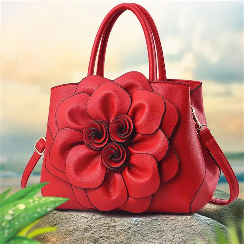 3D Blumen Kunstleder Hand/Trage/Schulter/Umhänge-Tasche | ZITOCASES®