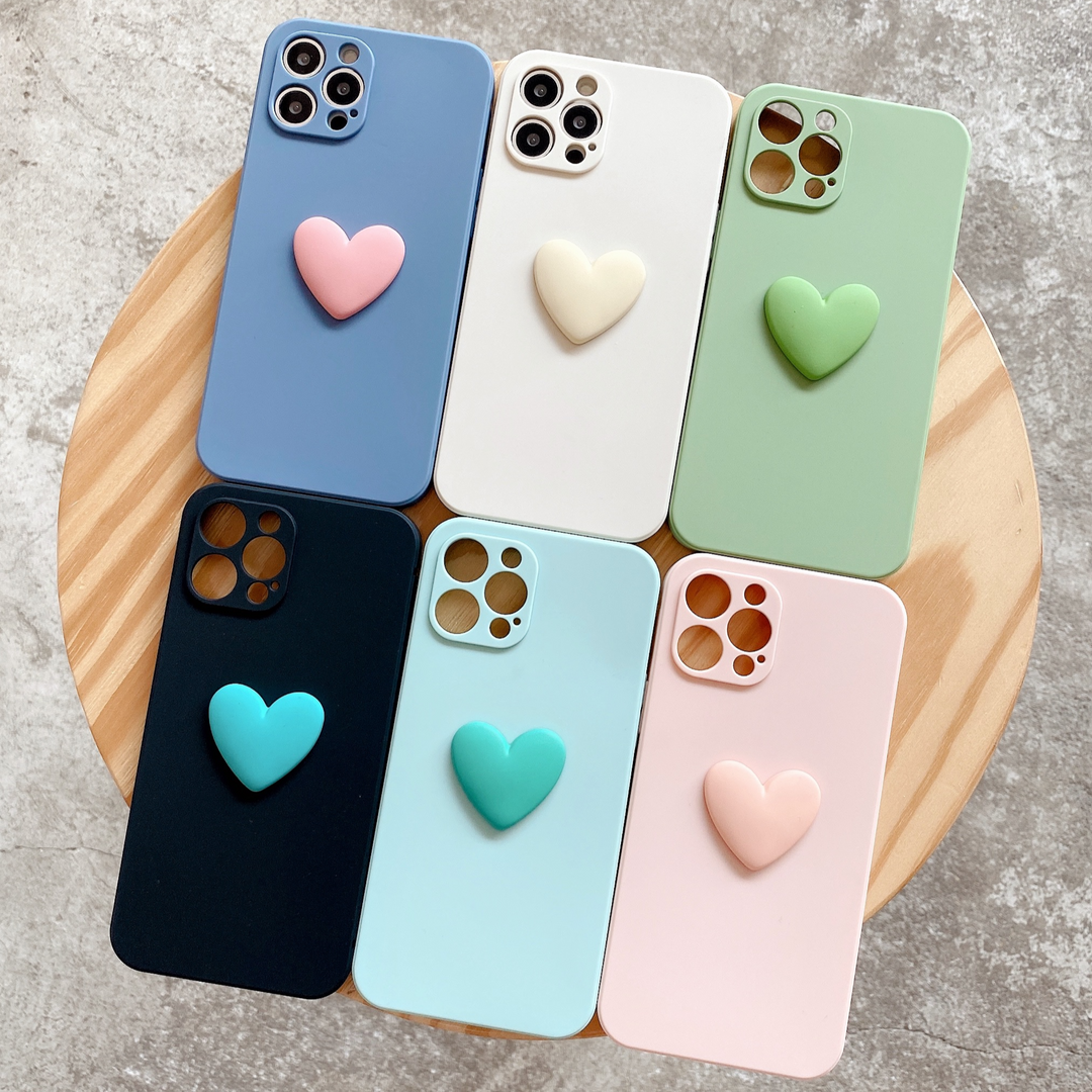 Bunte 3D Herz Soft Hülle/Case für iPhone 16, 16 Plus, 16 Pro, 16 Pro Max, 16e, 15, 15 Plus, 15 Pro, 15 Pro Max, 14, 14 Plus, 14 Pro, 14 Pro Max, 13, 13 Pro, 13 Pro Max, 13 Mini, 12, 12 Pro, 12 Pro Max, 12 Mini, SE, 11, 11 Pro, 11 Pro Max | ZITOCASES®