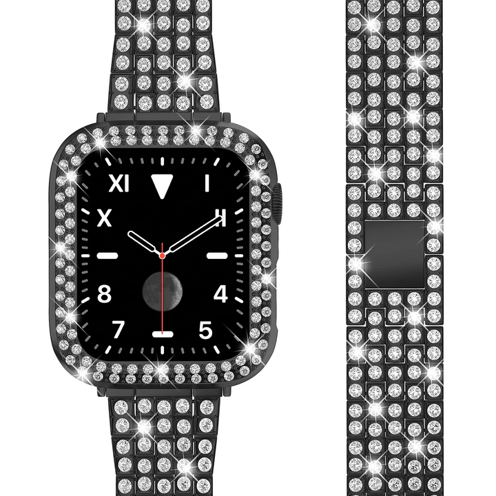 Plastik/Diamant 2-in-1 Luxus-Gehäuse Hülle/Case inkl. Edelstahl Gliederarmband für Apple Watch | ZITOCASES®