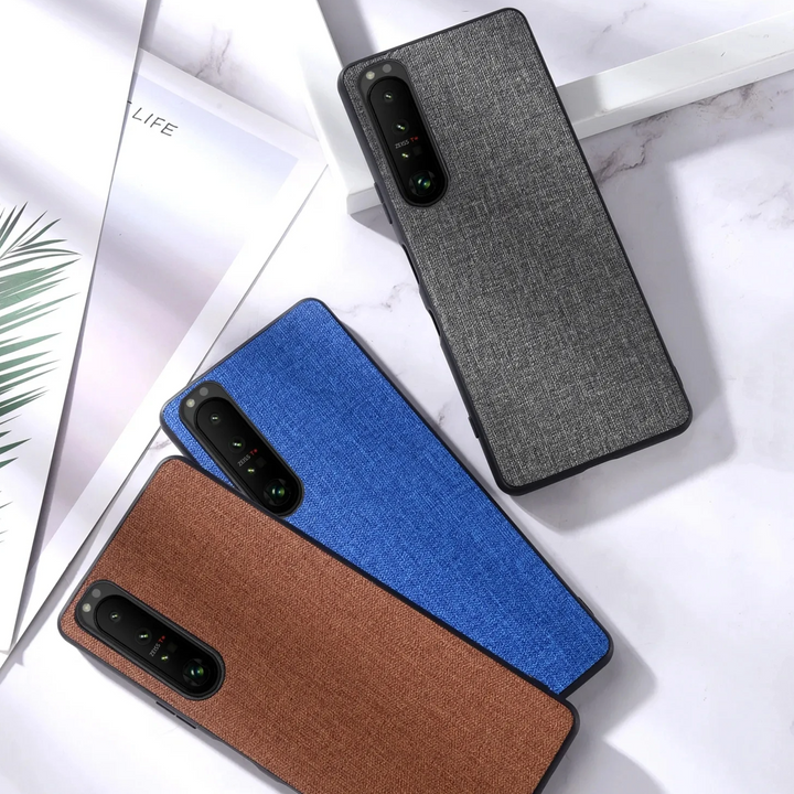 Stoff überzogene Soft Hülle/Case für Sony Xperia L3, Z5, M5, XA, XA1, XA1 Plus, XA2, XA2 Plus, 1 II, 1 III, 1 IV, 1 V, 1 VI, 5 III, 5 IV, 5 V, 5 VI, 10 III, 10 IV, 10 V, 10 VI | ZITOCASES®