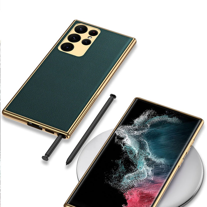 Luxus Kunstleder/Gold Optik Hülle/Case für Samsung Galaxy Note-Serie | ZITOCASES®