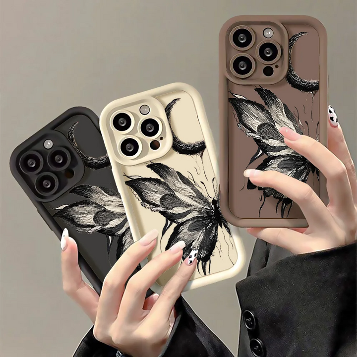 3D Schmetterling/Kunst Silikon Hülle/Case für iPhone 16, 15, 14-Serie | ZITOCASES®