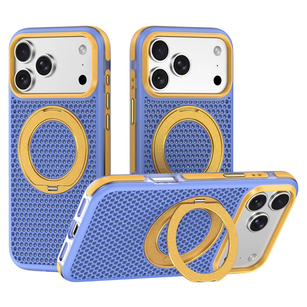 Zweifarbige Gelochte/Wärmeableitende MagSafe/Magnet Hülle/Case mit integriertem Ständer für iPhone 18 Pro, 18 Pro Max | ZITOCASES®