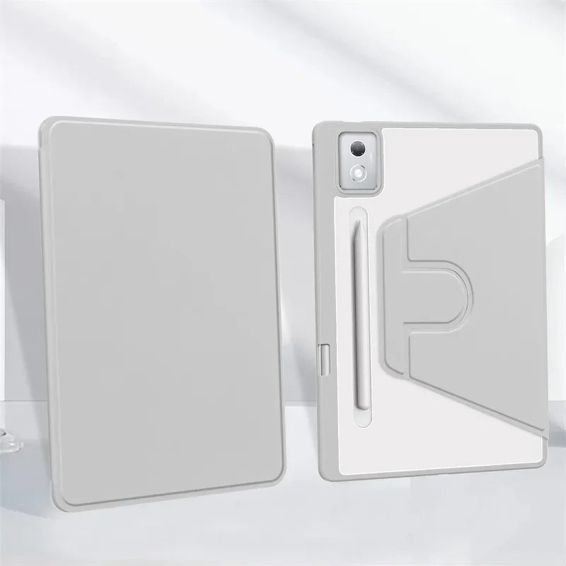 Transparente Kunstleder Hülle/Case inkl. Ständer/Auflage für Lenovo Idea Tab, Tab Plus, Tab Pro, Yoga Tab, Yoga Tab Plus, Tab K11, Tab K11e, Tab One, Tab K9, Tab M11, Legion Tab