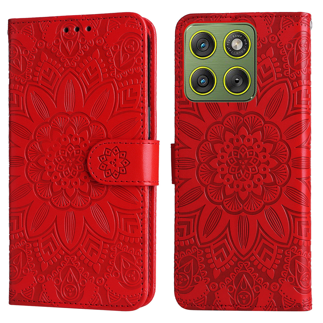Mandala-Blumen Kunstleder Klapp Hülle/Flip Case für Motorola Edge 70 | ZITOCASES®
