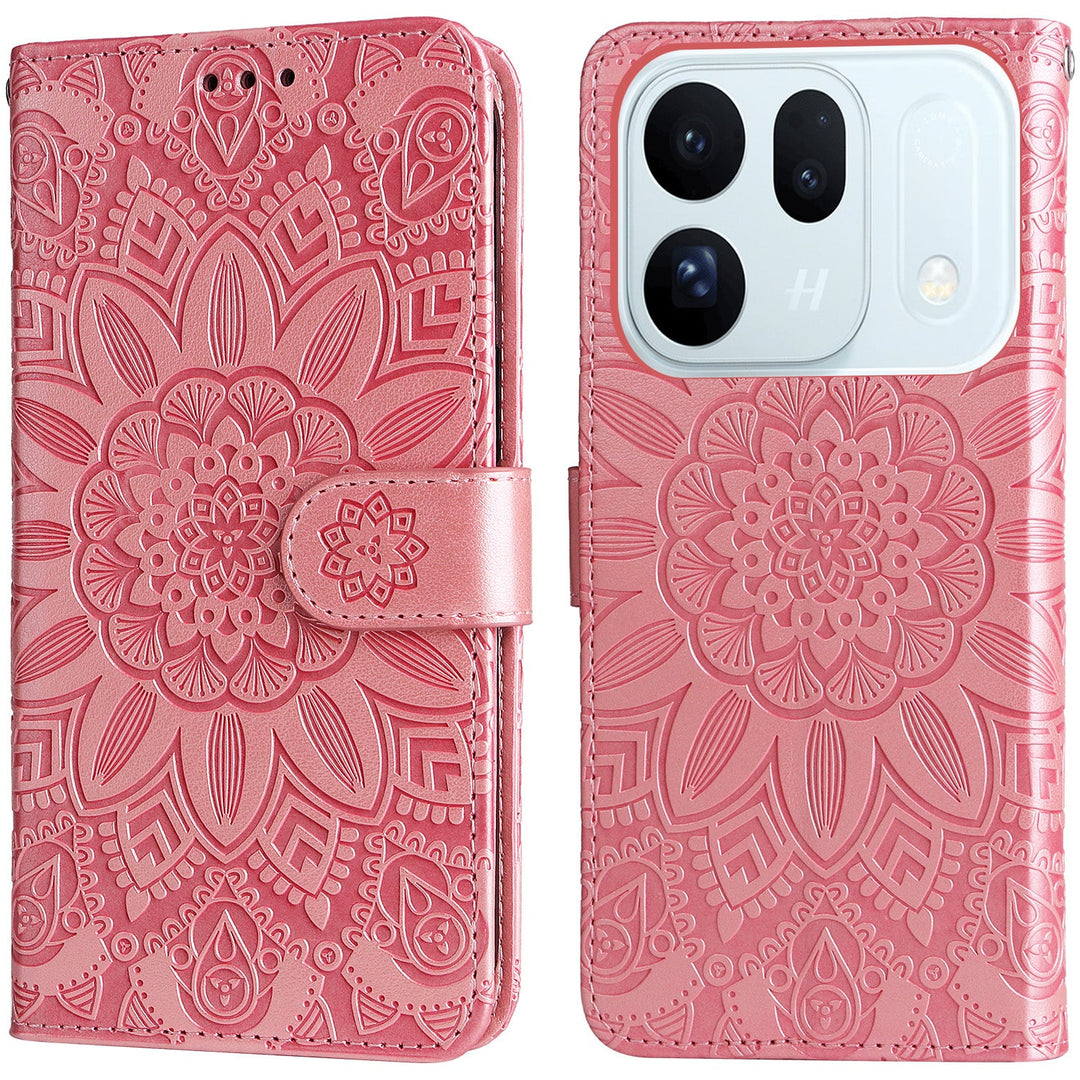Blumen Kunstleder Klapphülle/Flipcase für Oppo Find X10, X10 Pro Max