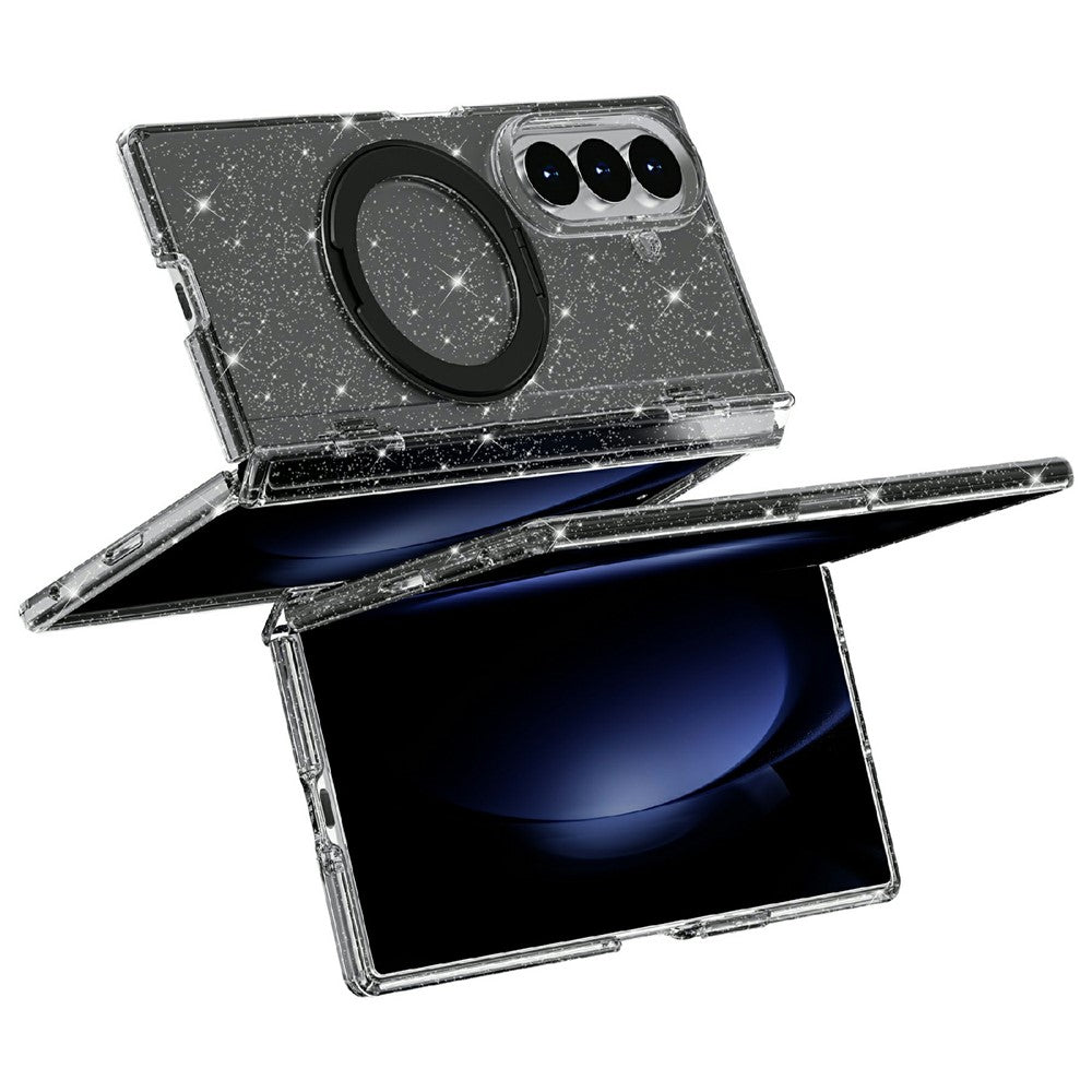 Transparente/Glitzer MagSafe/Magnet Hülle/Case mit integriertem Ständer für Samsung Galaxy Z Fold 8 Ultra | ZITOCASES®