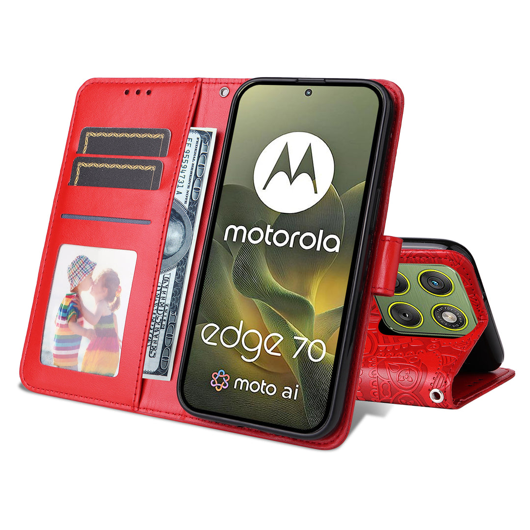 Mandala-Blumen Kunstleder Klapp Hülle/Flip Case für Motorola Edge 70 | ZITOCASES®